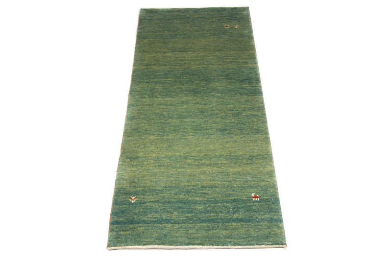 Løber Gabbeh-tæppe - Persisk - 247 x 90 cm - grøn