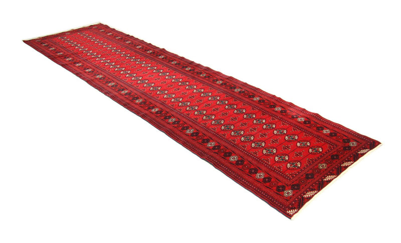 Løber Afghansk tæppe - Bukhara - 352 x 96 cm - rød