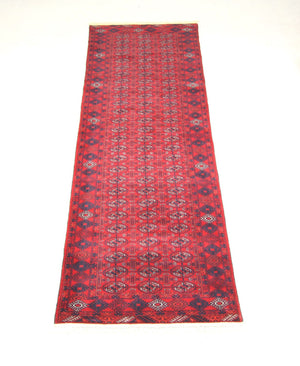 Løber Afghansk tæppe - Bukhara - 290 x 81 cm - rød