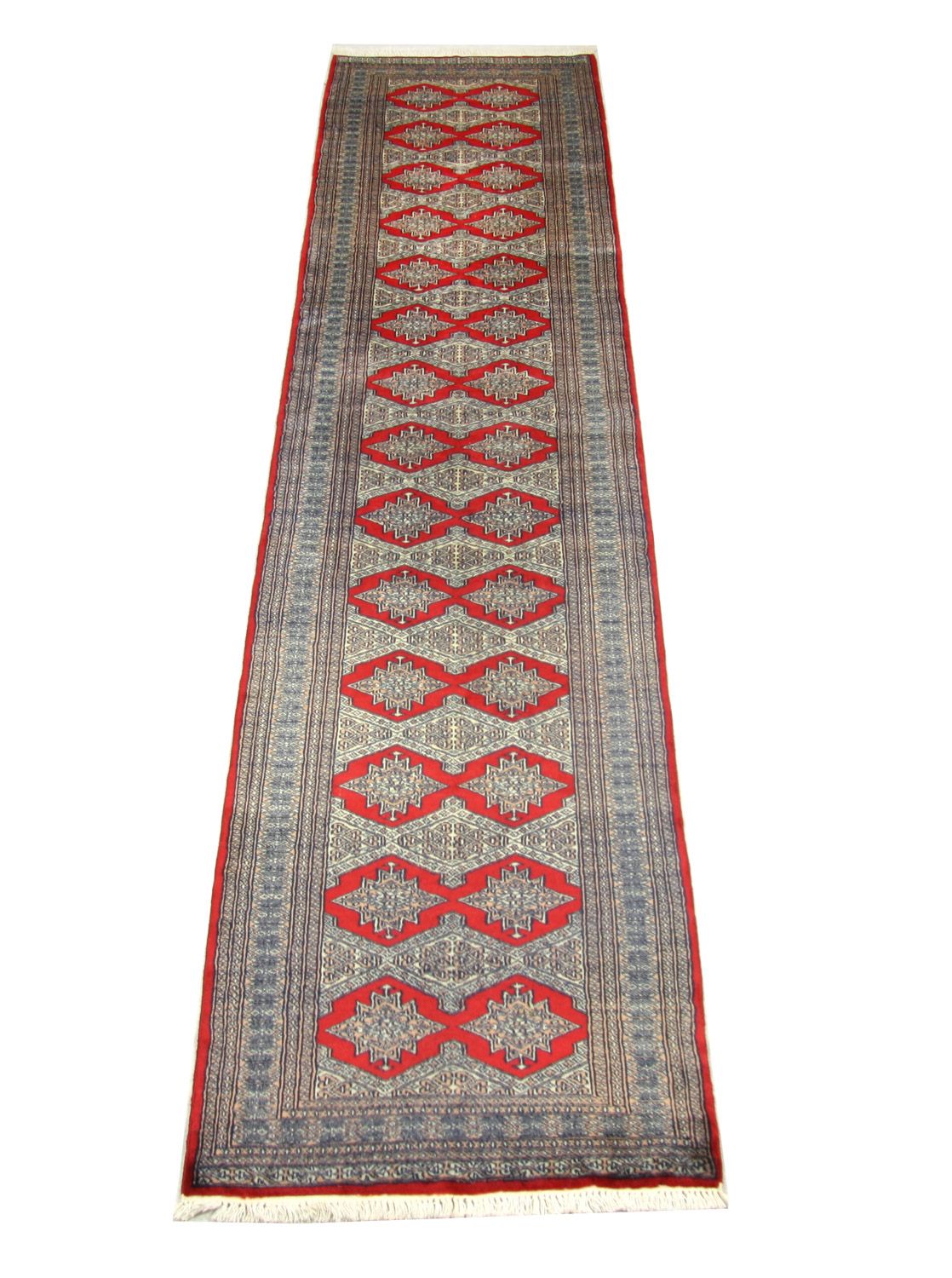 Løber Pakistan Tæppe - 343 x 76 cm - rød