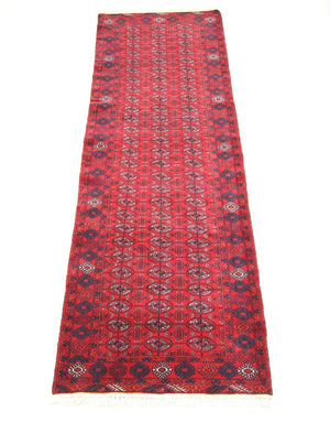Løber Afghansk tæppe - Bukhara - 278 x 83 cm - rød