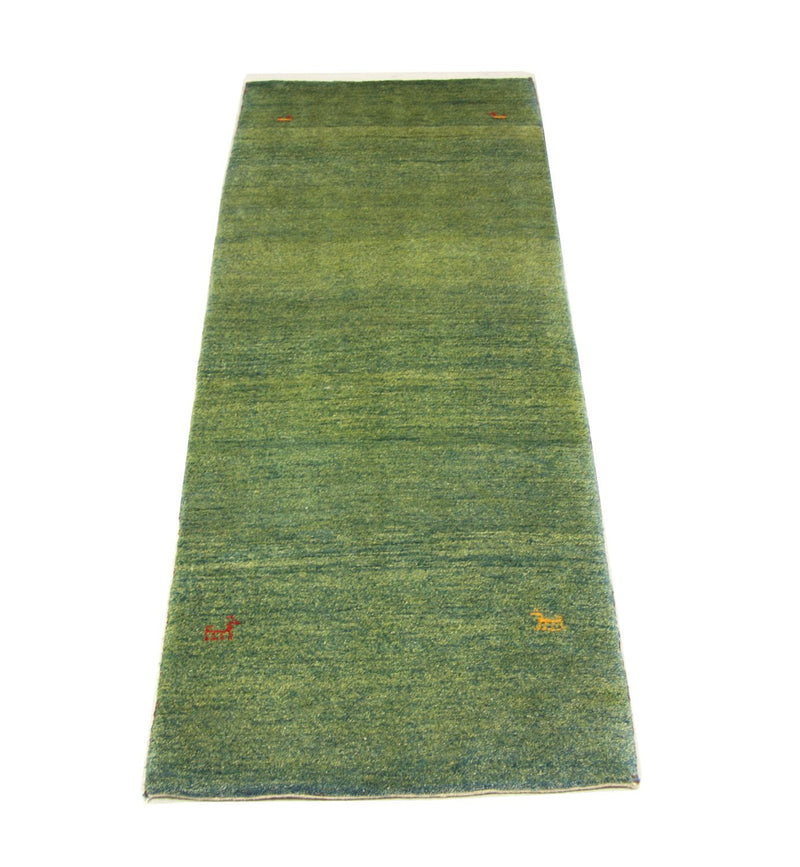 Løber Gabbeh-tæppe - Persisk - 233 x 84 cm - grøn