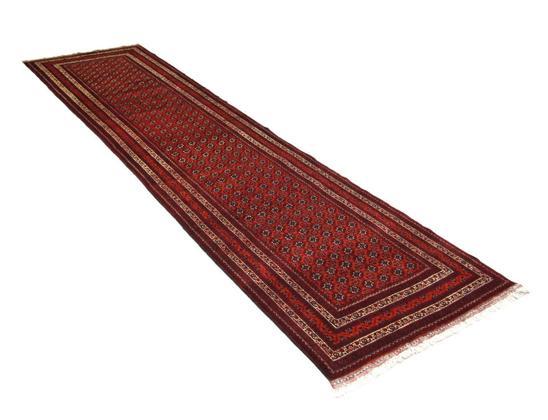 Løber Afghansk tæppe - Bukhara - 339 x 84 cm - rød