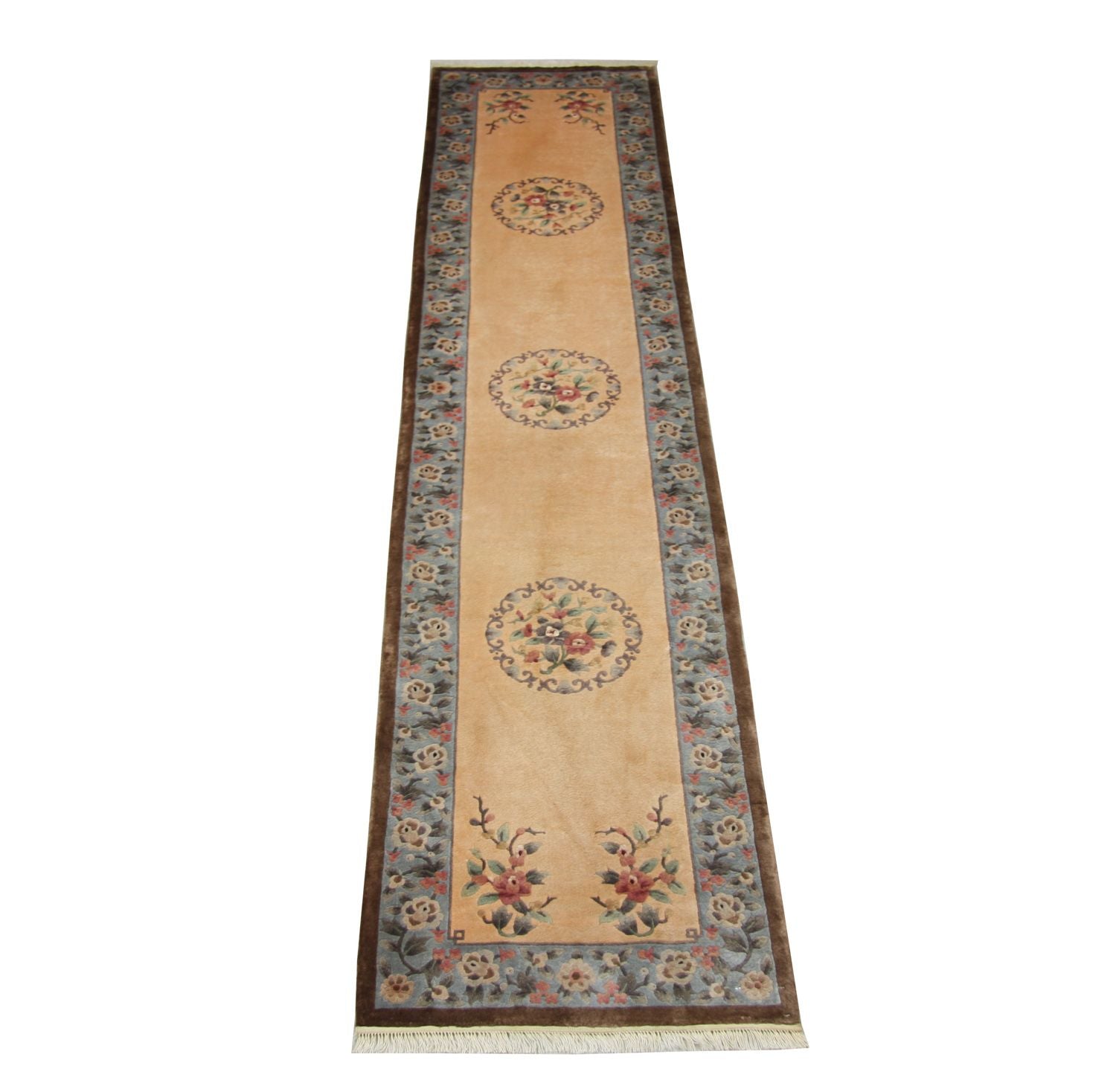 Løber Silketæppe - China Silk - 337 x 70 cm - flerfarvet