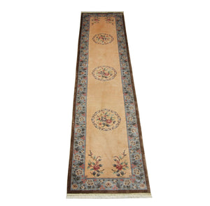 Løber Silketæppe - China Silk - 337 x 70 cm - flerfarvet