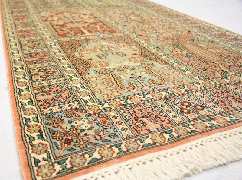 Løber Silketæppe - Kashmir Silk - 292 x 79 cm - brun