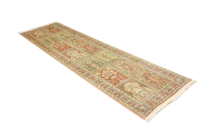 Løber Silketæppe - Kashmir Silk - 292 x 79 cm - brun