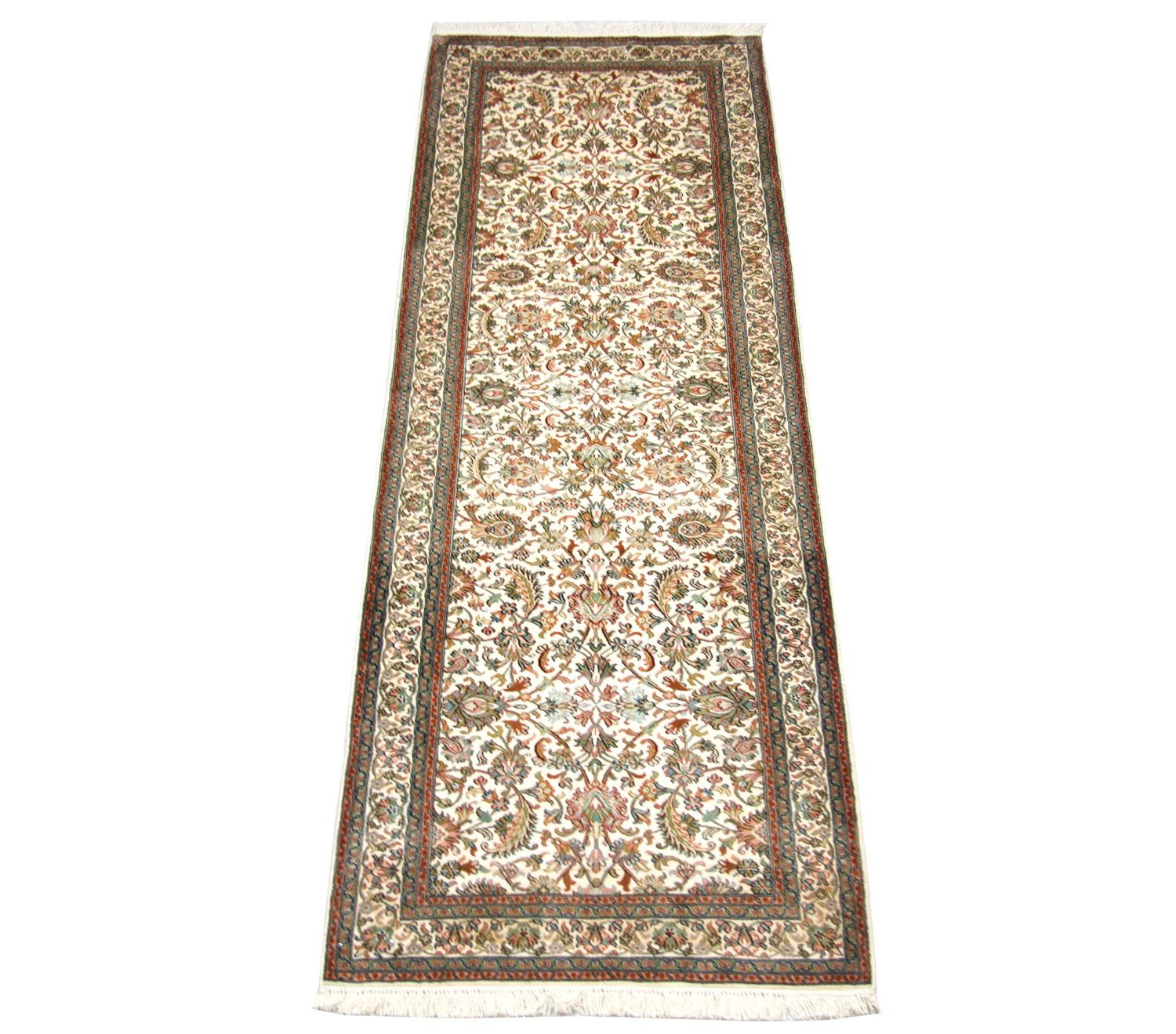 Løber Silketæppe - Kashmir Silk - 250 x 80 cm - beige