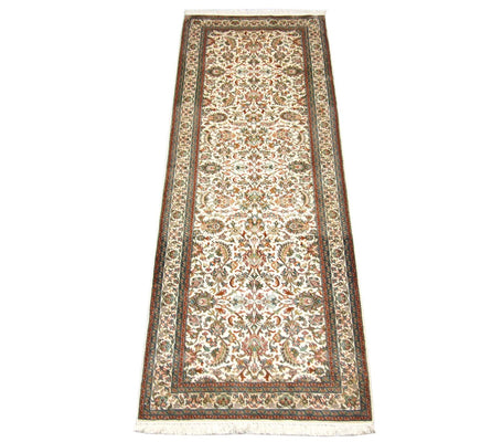 Løber Silketæppe - Kashmir Silk - 250 x 80 cm - beige