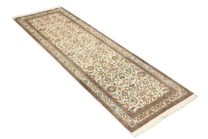 Løber Silketæppe - Kashmir Silk - 250 x 80 cm - beige