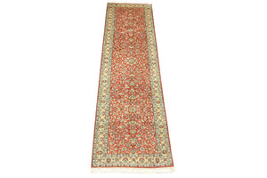 Løber Silketæppe - Kashmir Silk - 292 x 78 cm - orange
