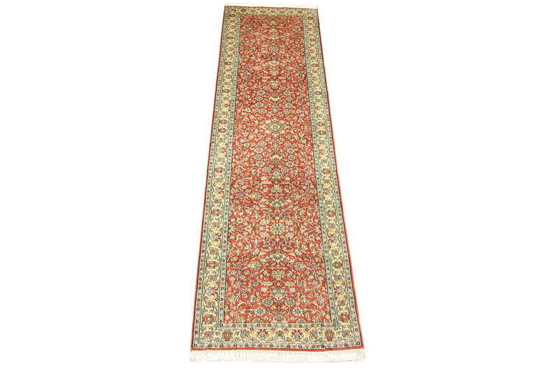 Løber Silketæppe - Kashmir Silk - 292 x 78 cm - orange