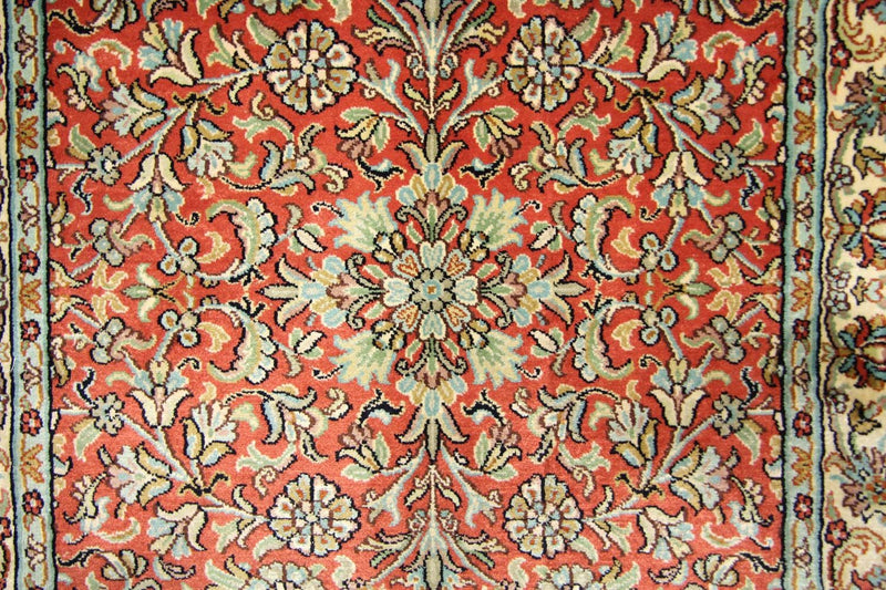 Løber Silketæppe - Kashmir Silk - 292 x 78 cm - orange