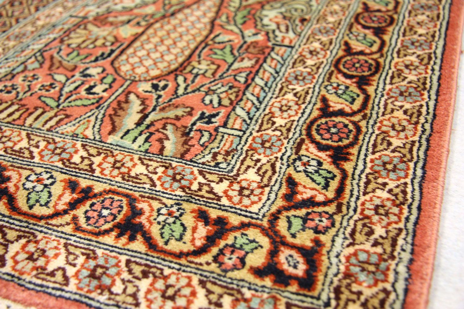 Løber Silketæppe - Kashmir Silk - 305 x 79 cm - brun