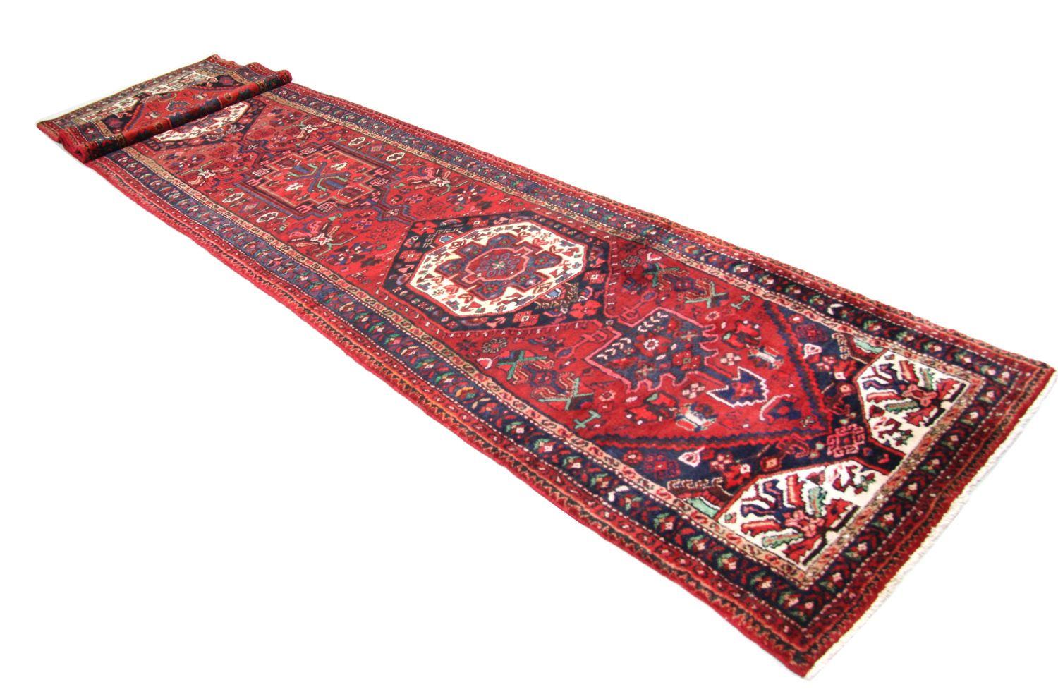 Løber Persisk tæppe - Nomadisk - 475 x 101 cm - rød