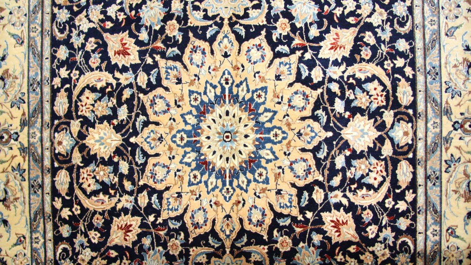 Persisk tæppe - Nain - Premium - 261 x 155 cm - blå