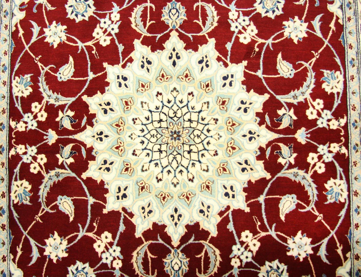 Persisk tæppe - Nain - Premium - 192 x 125 cm - rød