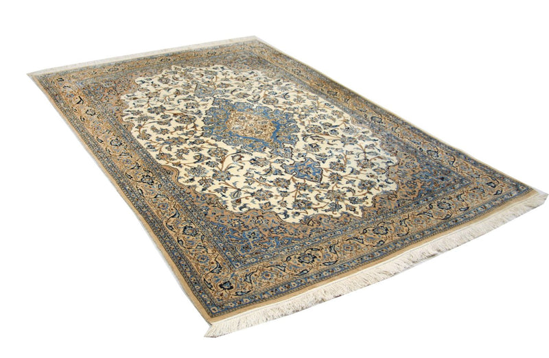 Persisk tæppe - Nain - Premium - 190 x 127 cm - naturlig hvid