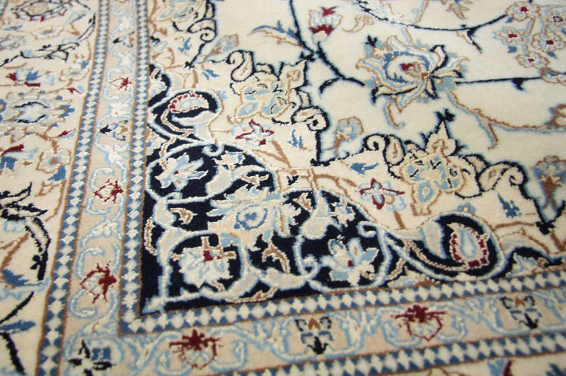 Persisk tæppe - Nain - Premium - 205 x 125 cm - naturlig hvid