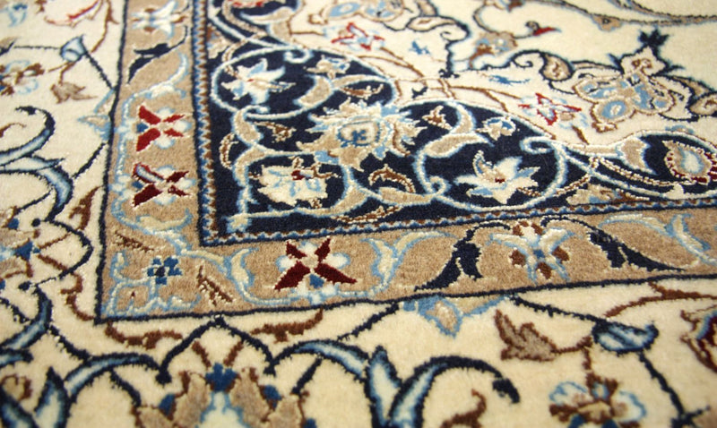 Persisk tæppe - Nain - Premium - 205 x 125 cm - naturlig hvid