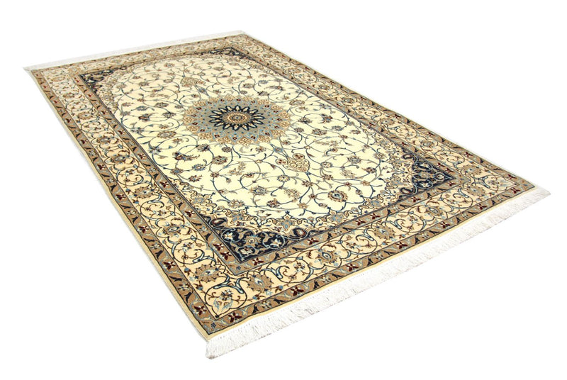 Persisk tæppe - Nain - Premium - 205 x 125 cm - naturlig hvid