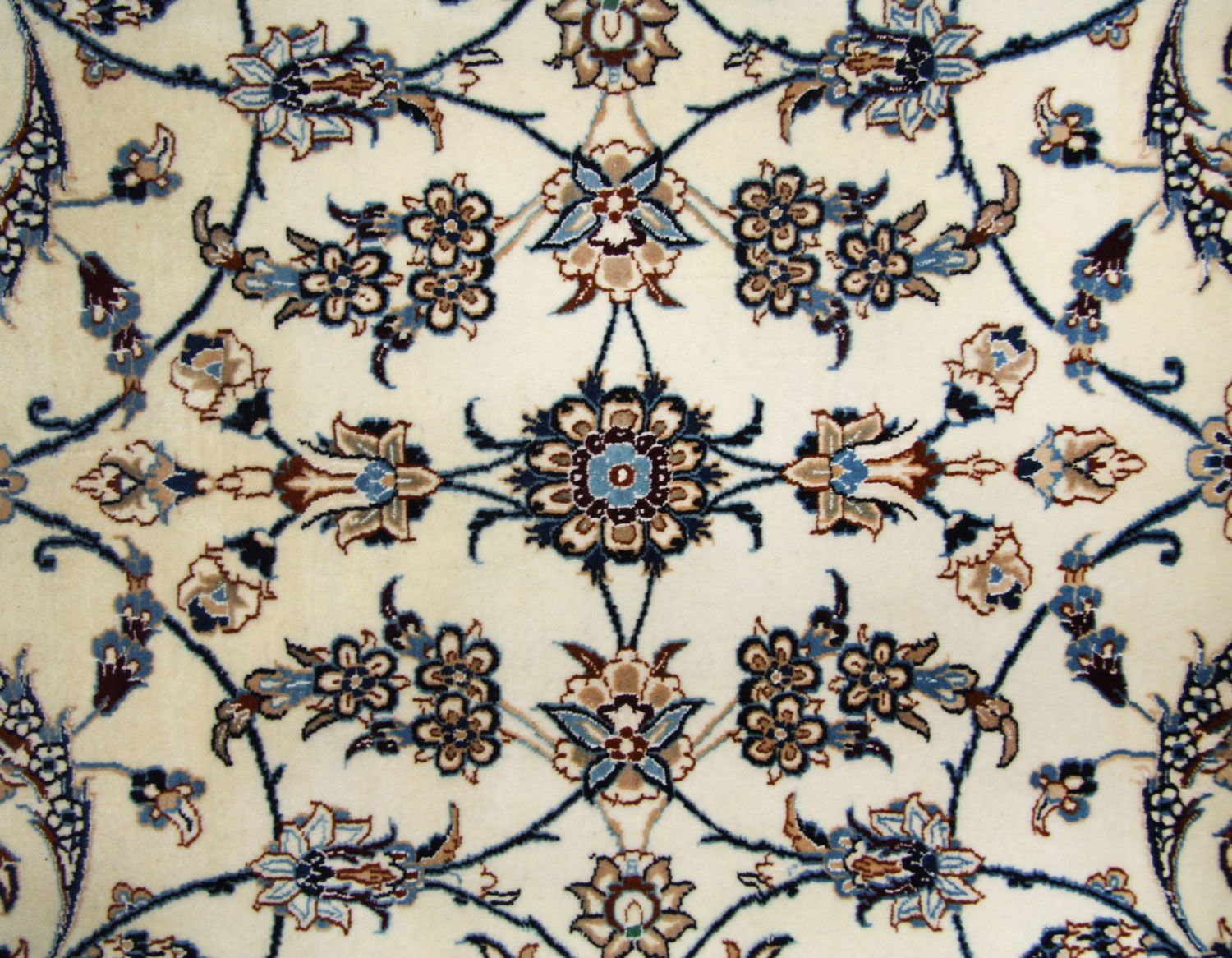 Persisk tæppe - Nain - Premium - 253 x 165 cm - naturlig hvid