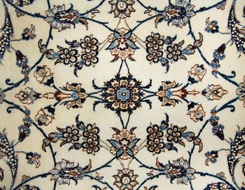 Persisk tæppe - Nain - Premium - 253 x 165 cm - naturlig hvid