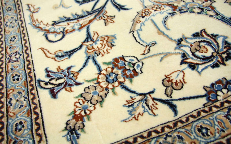 Persisk tæppe - Nain - Premium - 253 x 165 cm - naturlig hvid