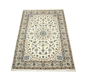 Persisk tæppe - Nain - Premium - 212 x 135 cm - naturlig hvid