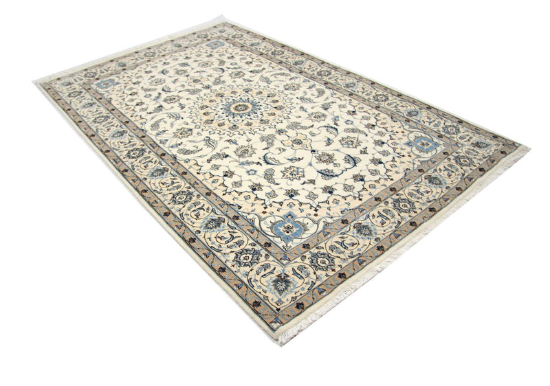 Persisk tæppe - Nain - Premium - 212 x 135 cm - naturlig hvid