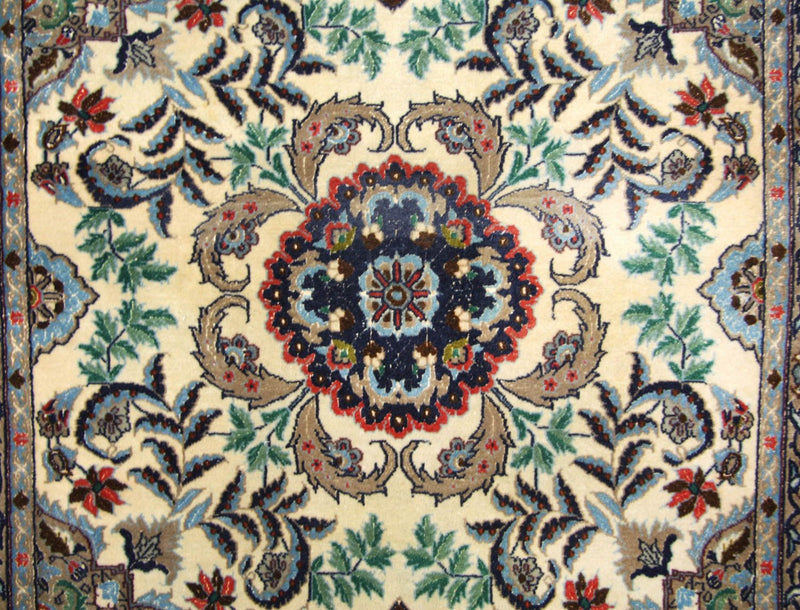 Løber Persisk tæppe - Isfahan - Premium - 305 x 80 cm - beige