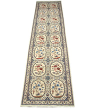 Løber Persisk tæppe - Nain - Premium - 400 x 96 cm - naturlig hvid