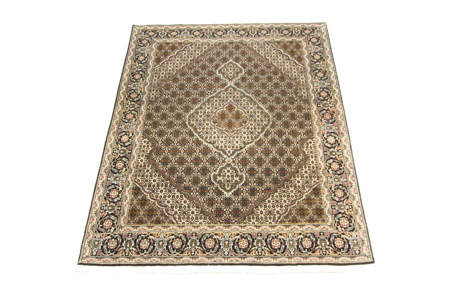 Persisk tæppe - Tabriz - 202 x 152 cm - brun