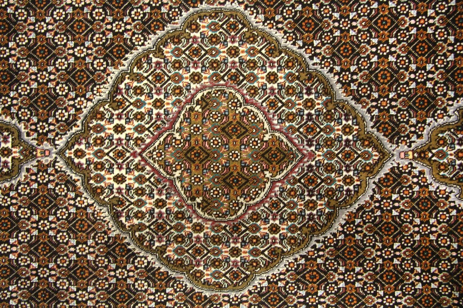Persisk tæppe - Tabriz - 202 x 152 cm - brun