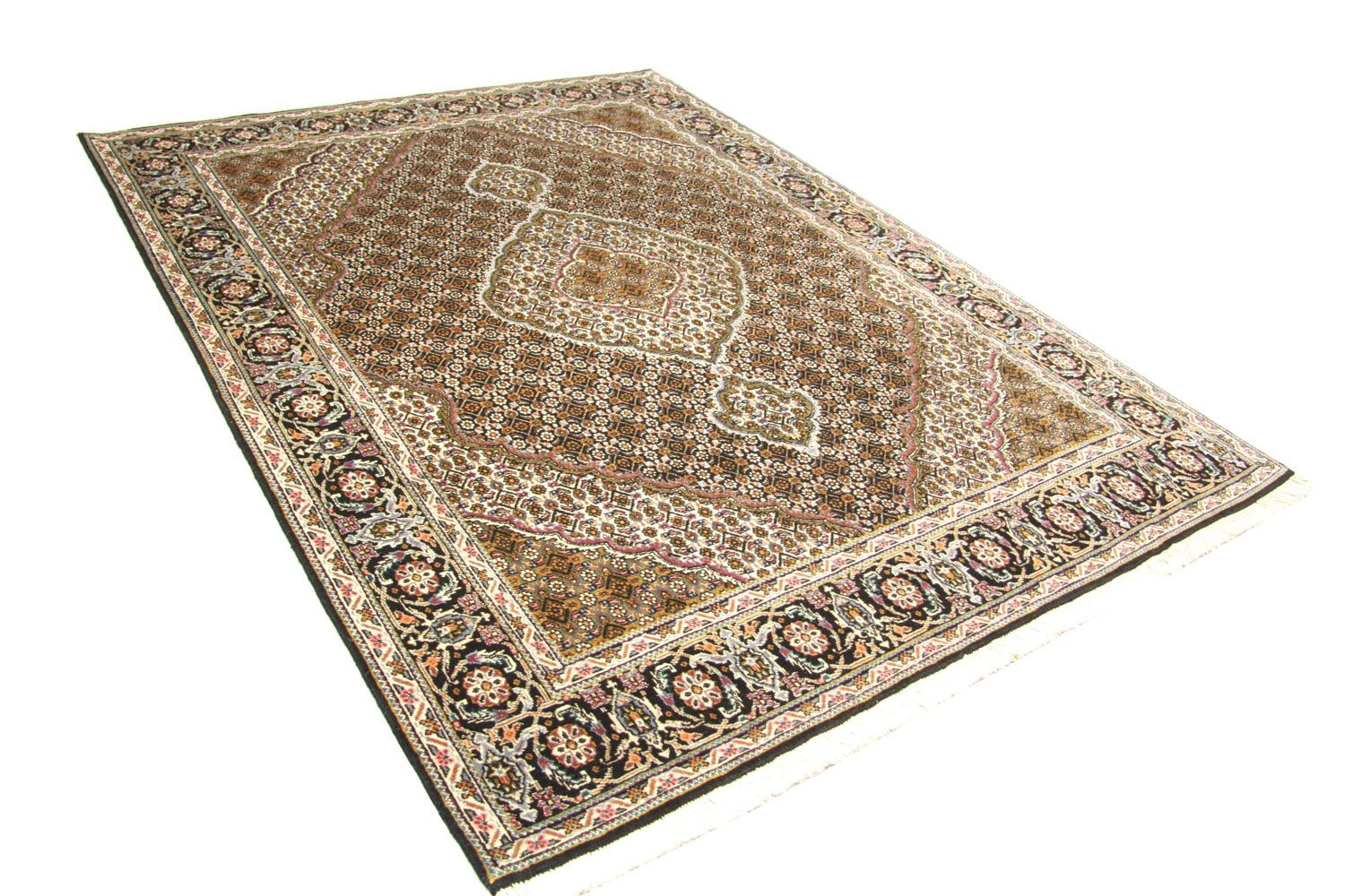 Persisk tæppe - Tabriz - 202 x 152 cm - brun