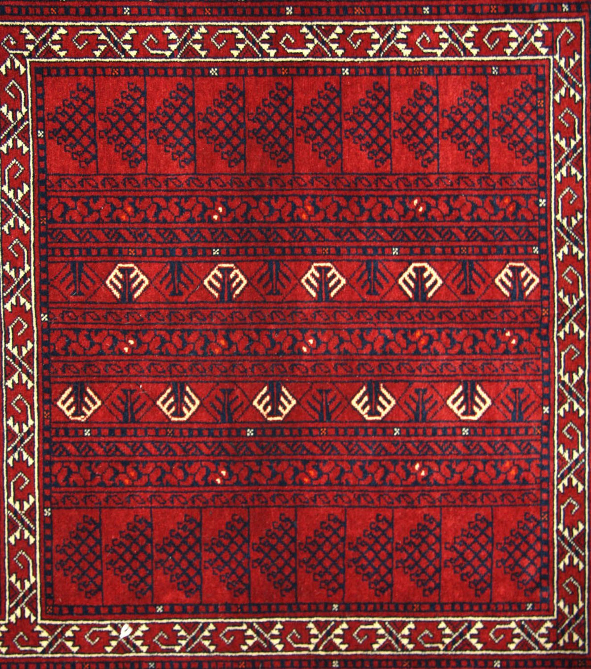 Afghansk tæppe - 235 x 161 cm - rød