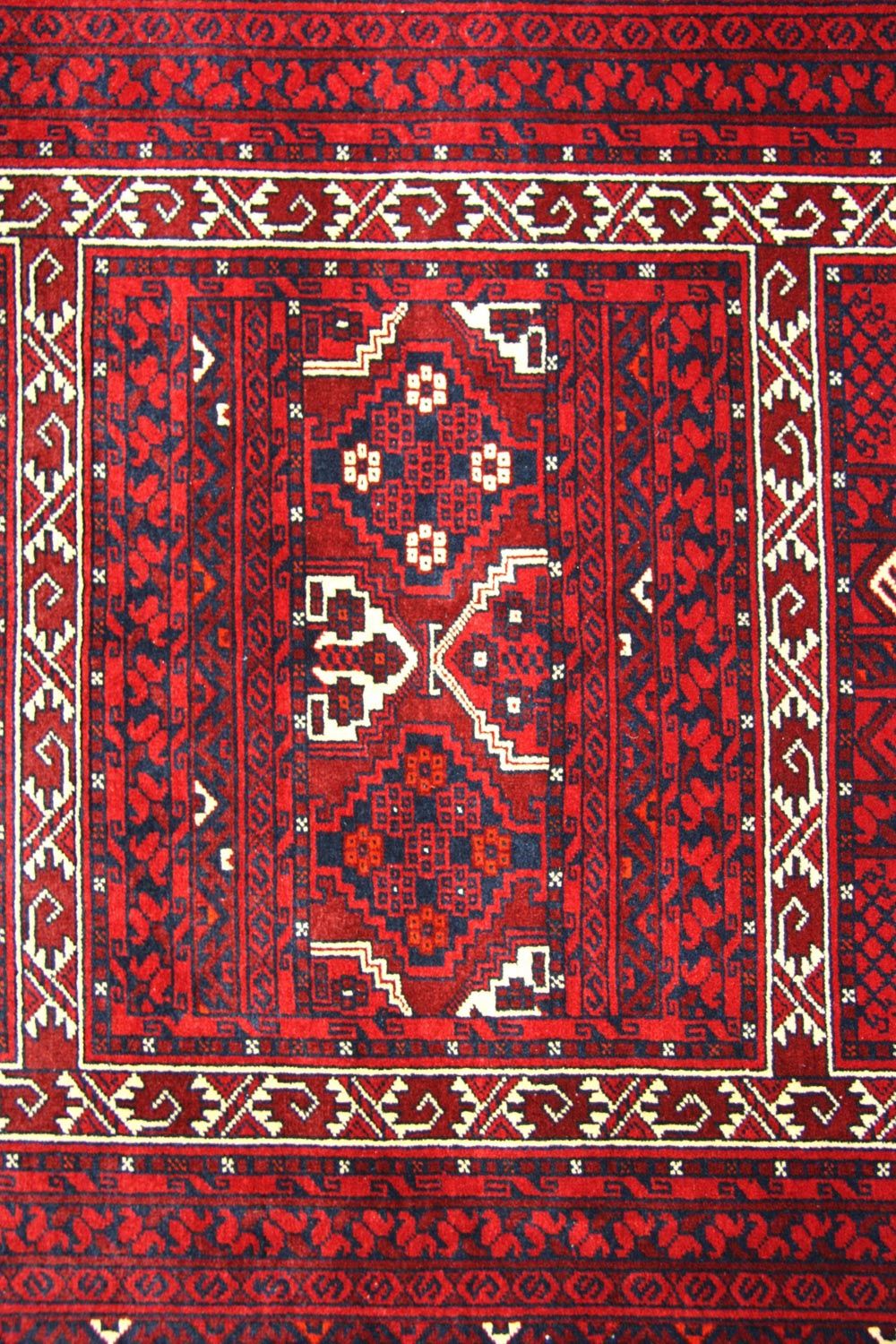 Afghansk tæppe - 256 x 168 cm - rød