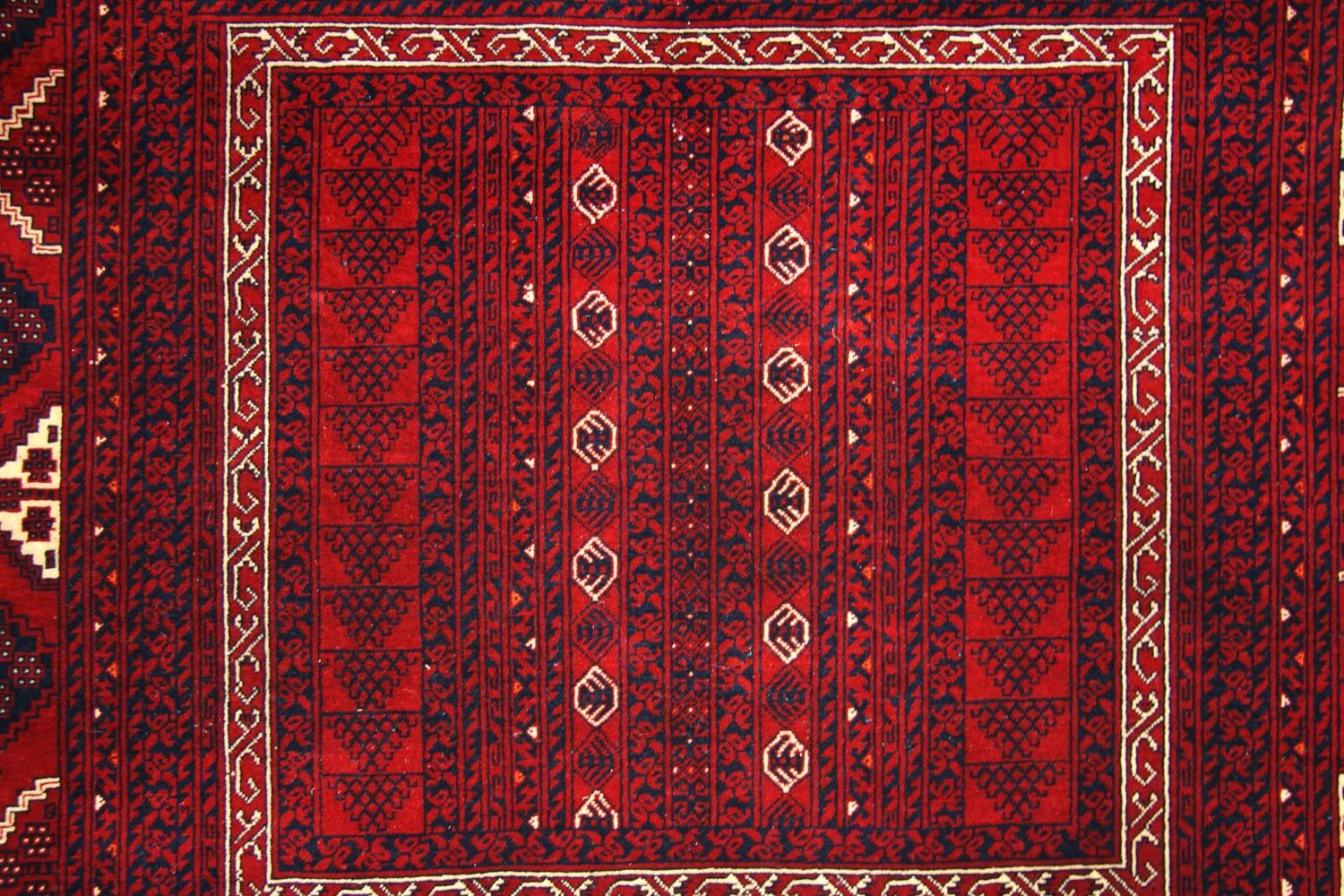 Afghansk tæppe - 246 x 163 cm - rød