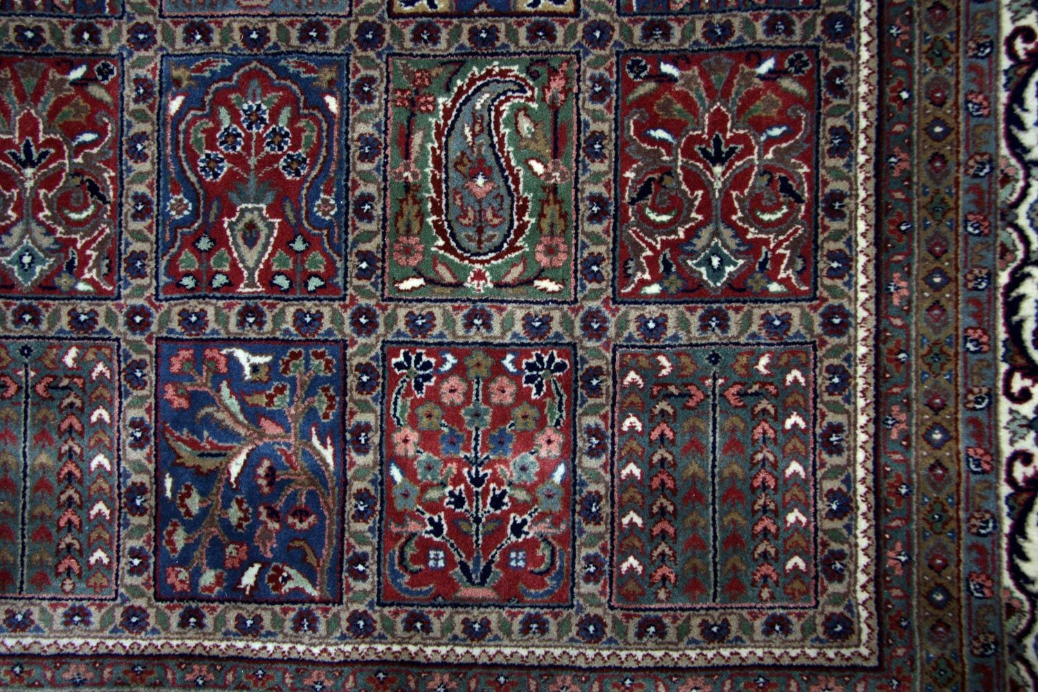 Persisk tæppe - Bijar - 296 x 199 cm - blå