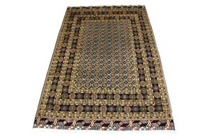 Afghansk tæppe - 298 x 199 cm - blå