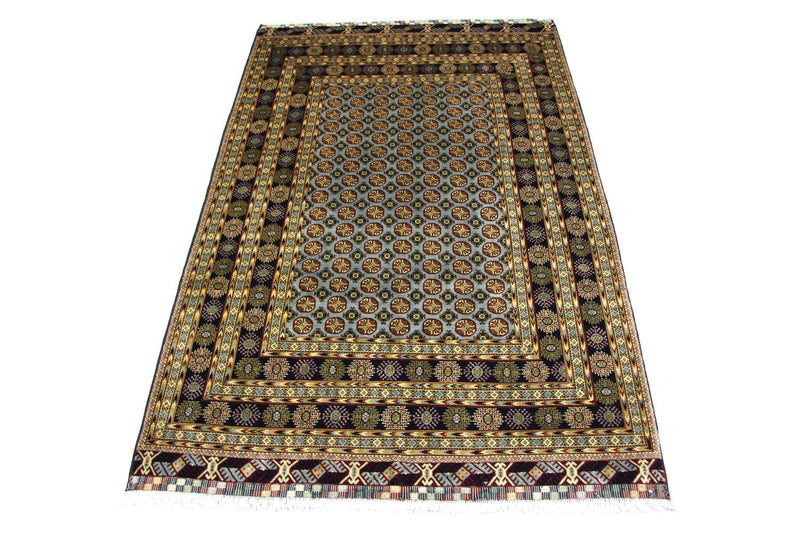 Afghansk tæppe - 298 x 199 cm - blå
