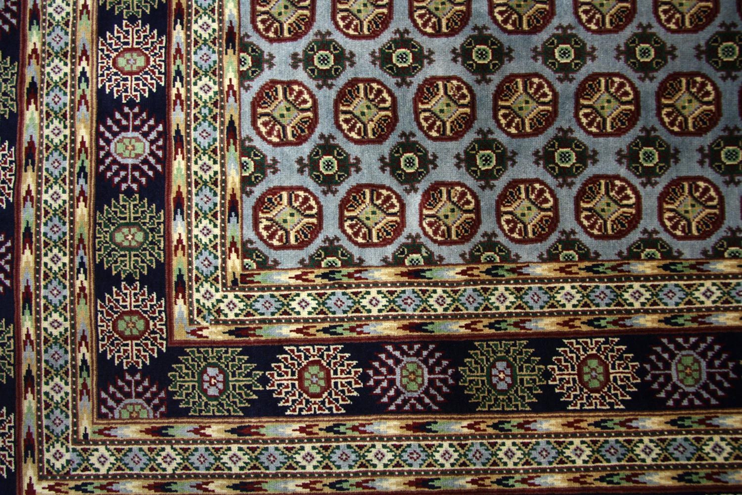 Afghansk tæppe - 298 x 199 cm - blå