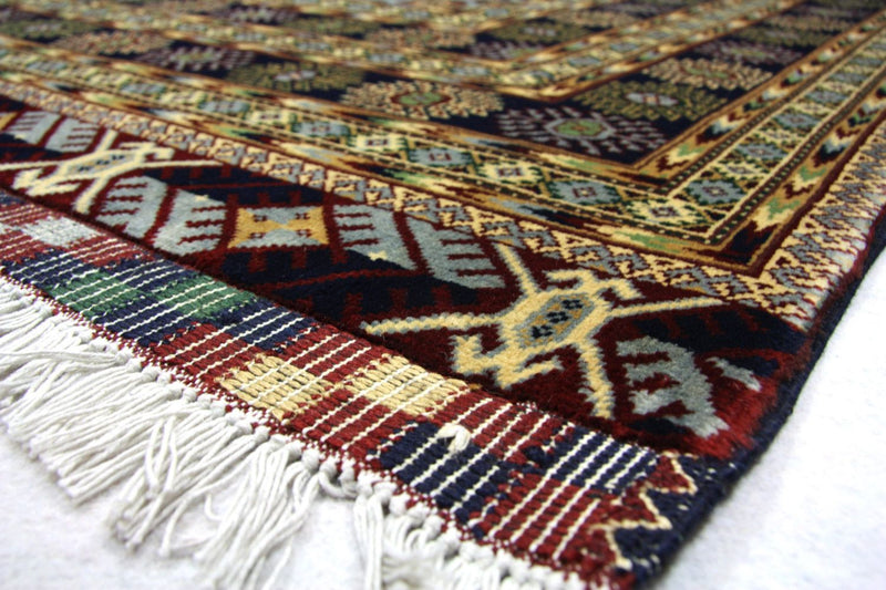 Afghansk tæppe - 298 x 199 cm - blå