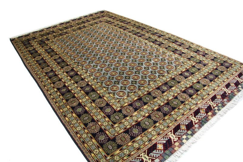 Afghansk tæppe - 298 x 199 cm - blå
