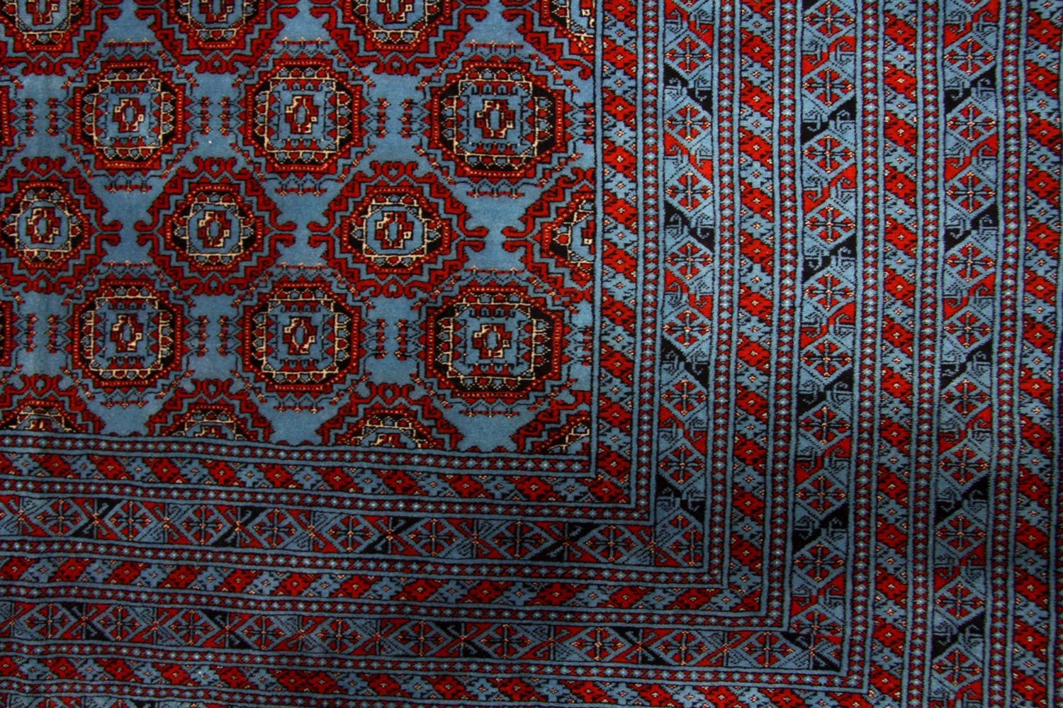 Afghansk tæppe - Bukhara - 286 x 198 cm - blå