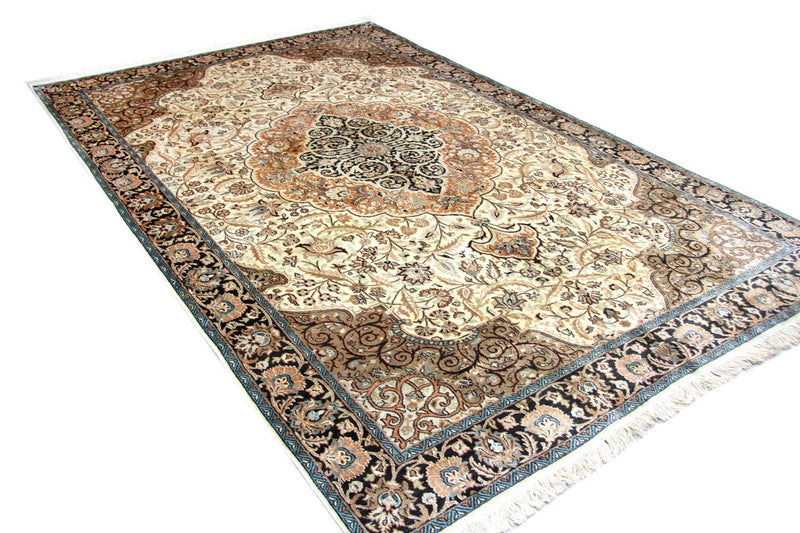 Silketæppe - Kashmir Silk - 272 x 177 cm - beige