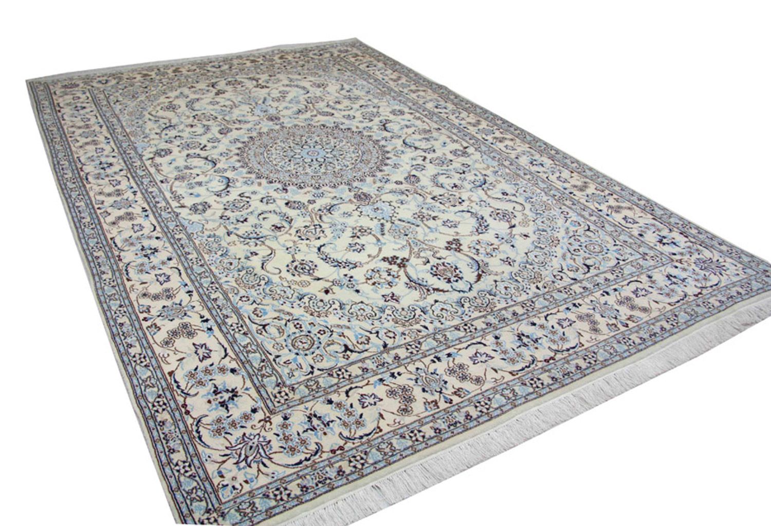 Persisk tæppe - Nain - Premium - 300 x 200 cm - blå