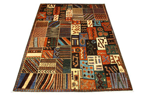 Afghansk tæppe - 305 x 220 cm - flerfarvet