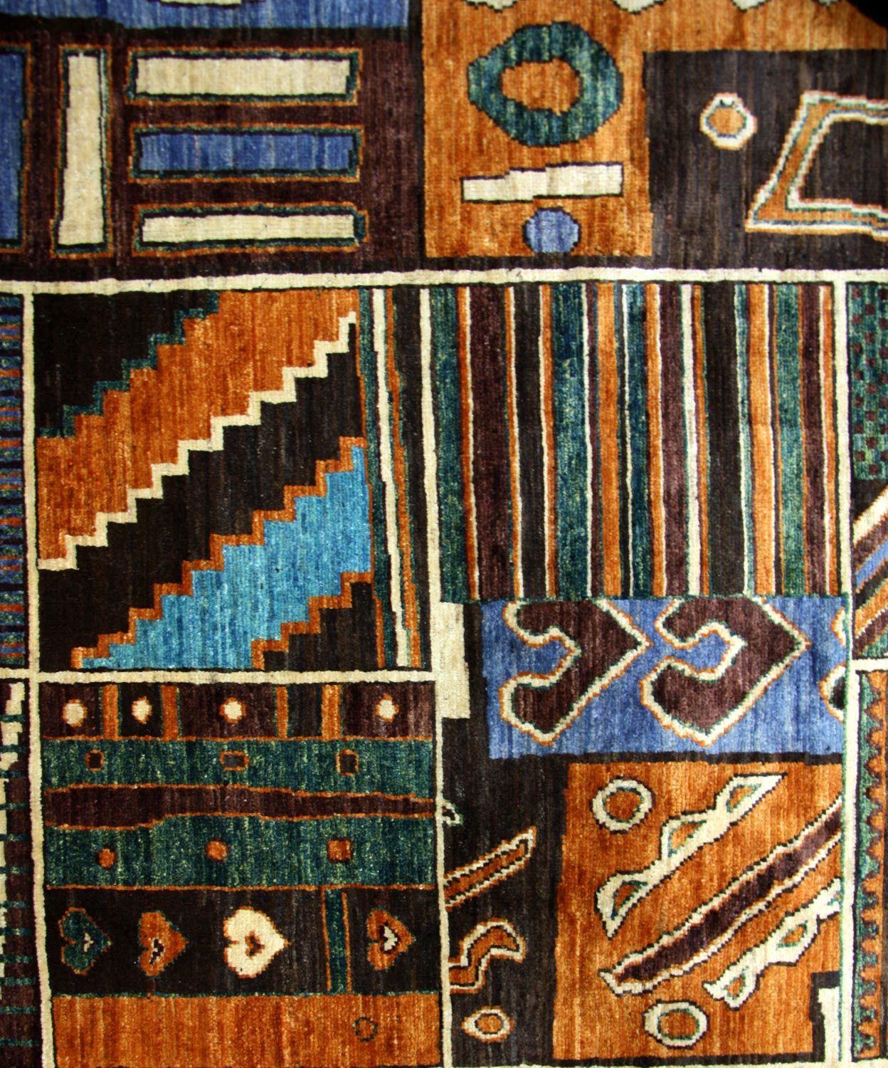 Afghansk tæppe - 305 x 220 cm - flerfarvet