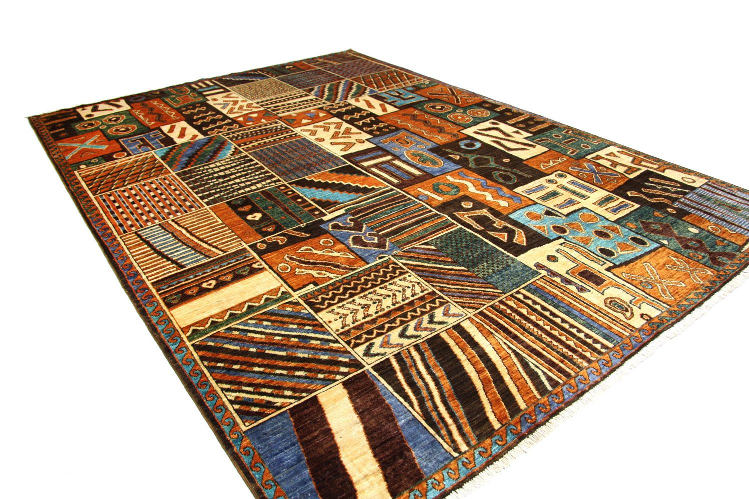 Afghansk tæppe - 305 x 220 cm - flerfarvet